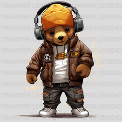 DJ Bear Teddy Design - DTF Heat Transfer - transferlegend