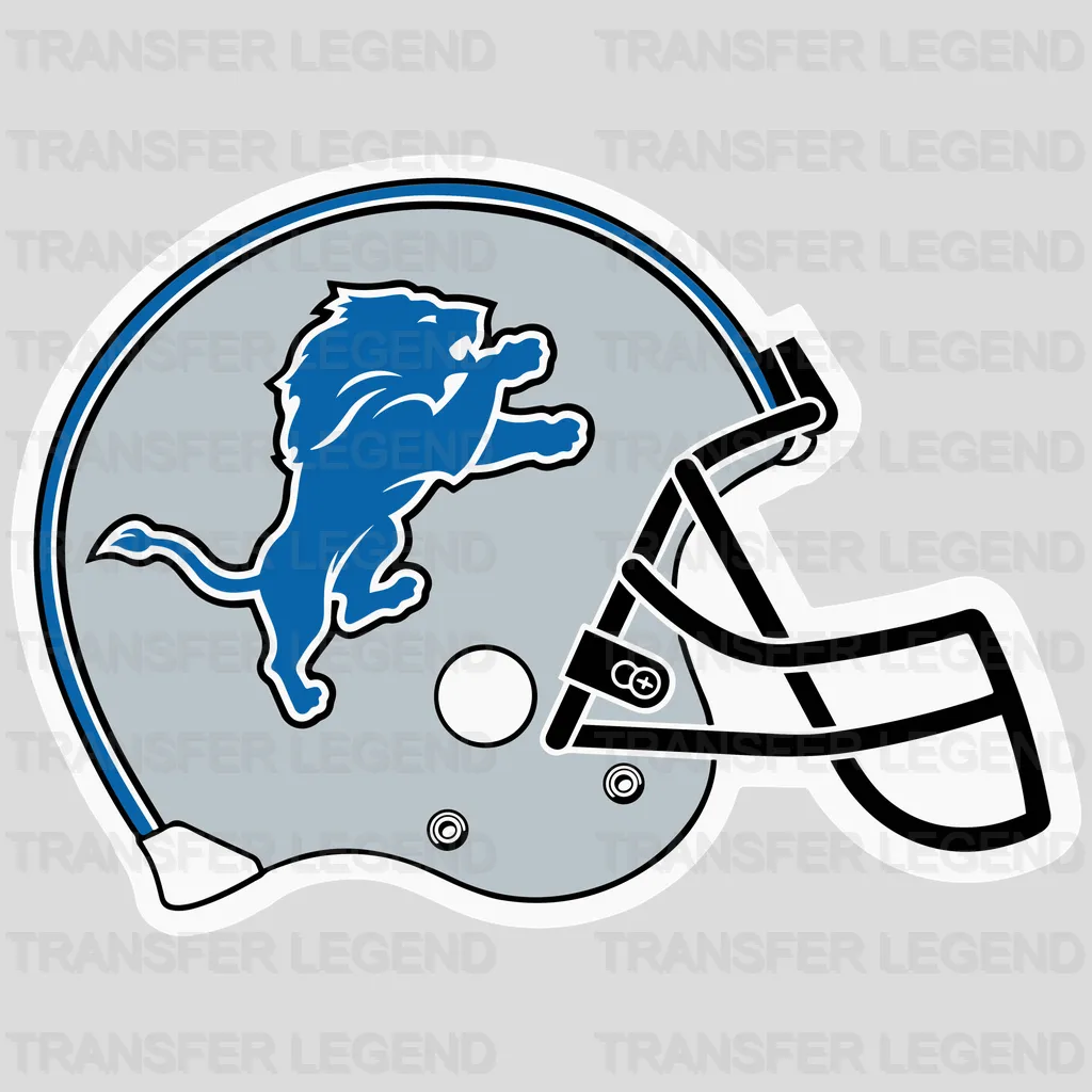 Detroit Lions Helmet Side Profile NFL Design - DTF Heat Transfer