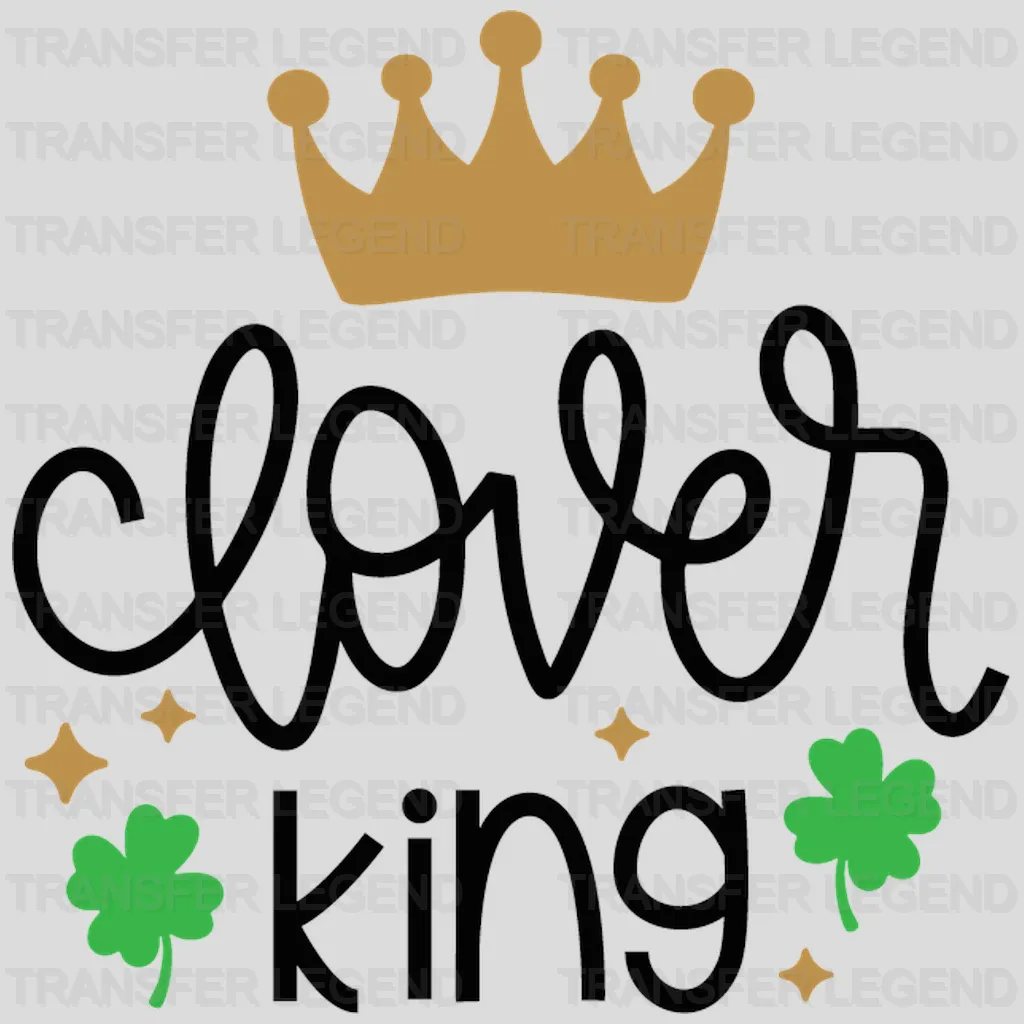 Clover King St. Patrick's Day Design - DTF heat transfer - transferlegend