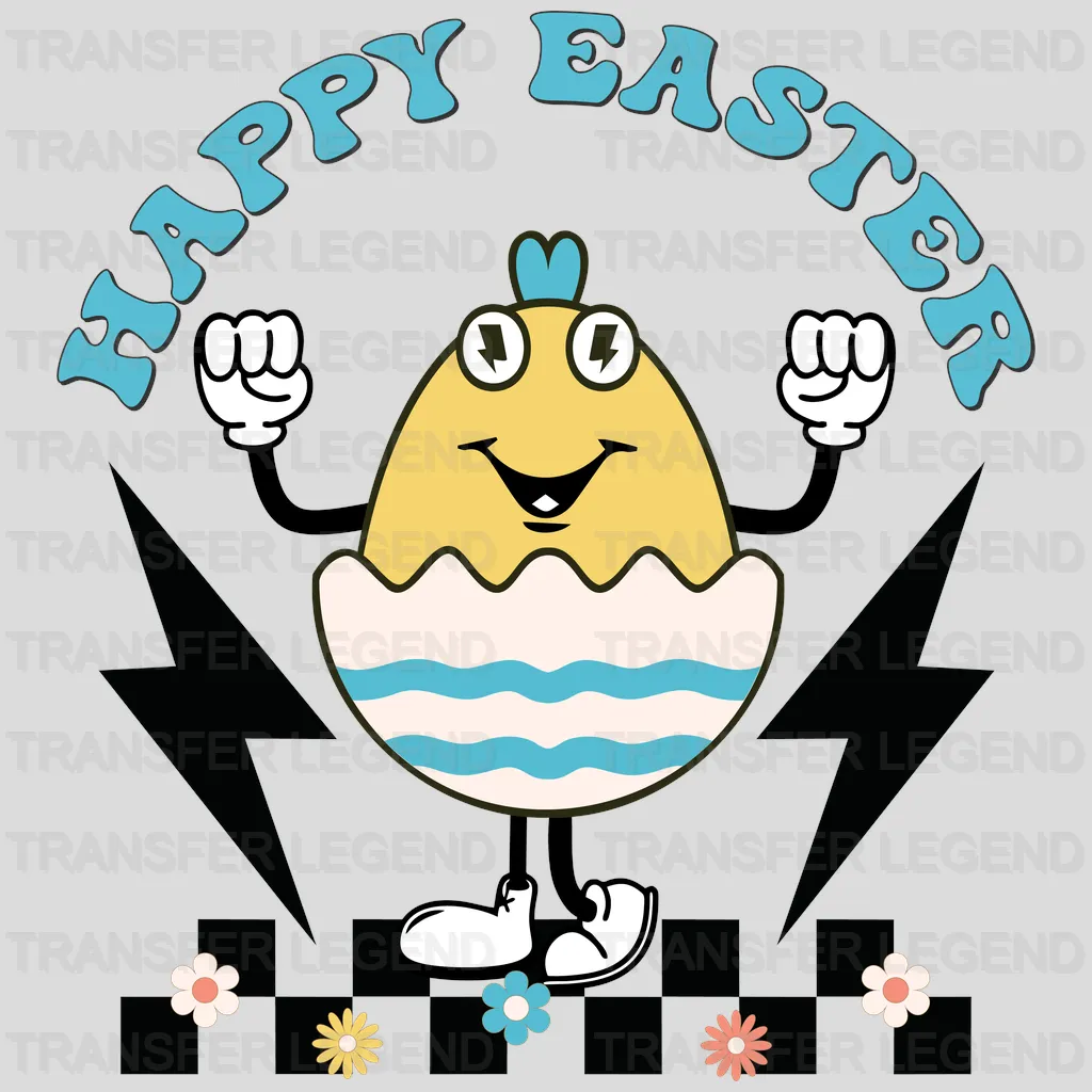 Happy Easter Cracked Egg Design- DTF heat transfer - transferlegend