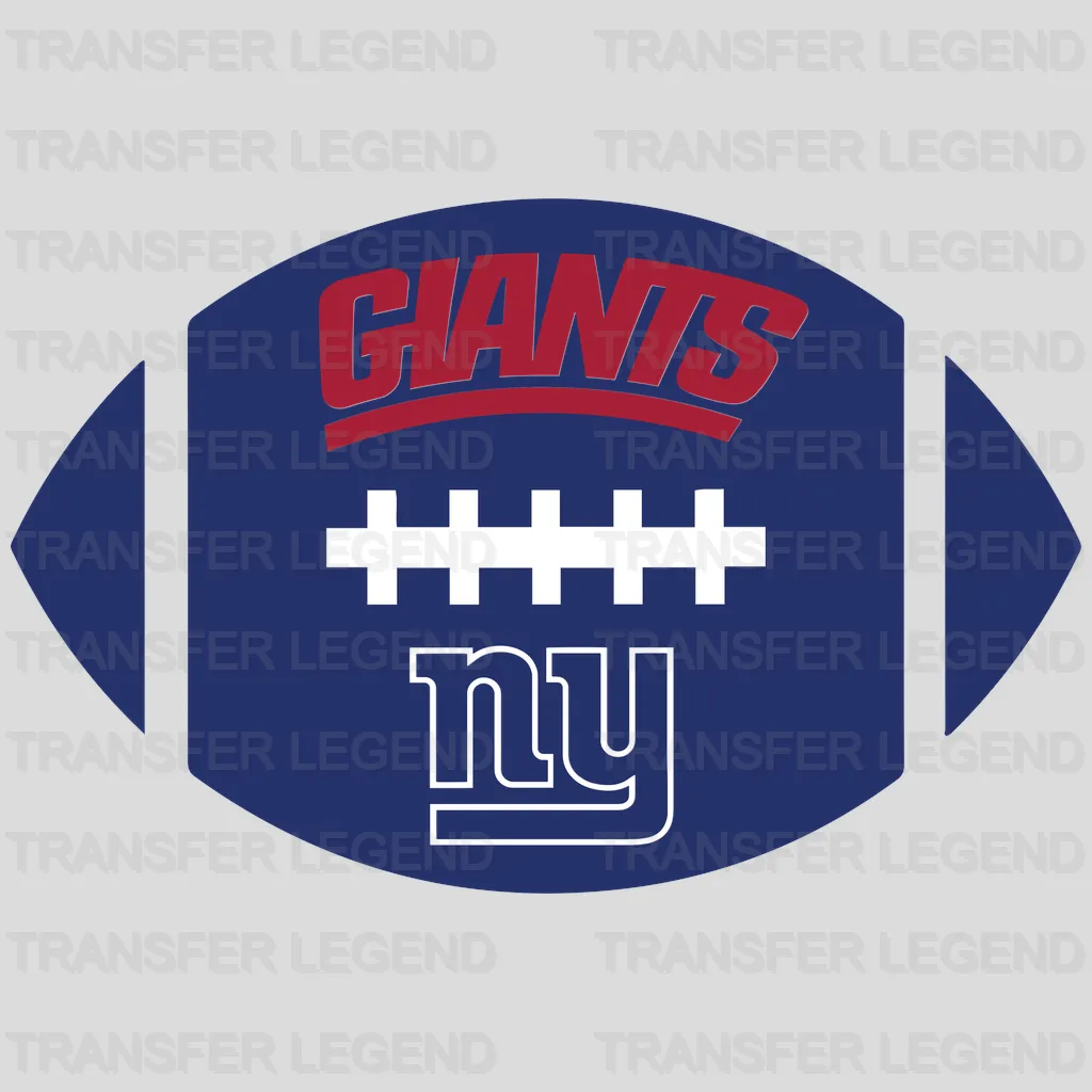 New York Giants football graphic with “GIANTS” text, NFL design - DTF Heat Transfer