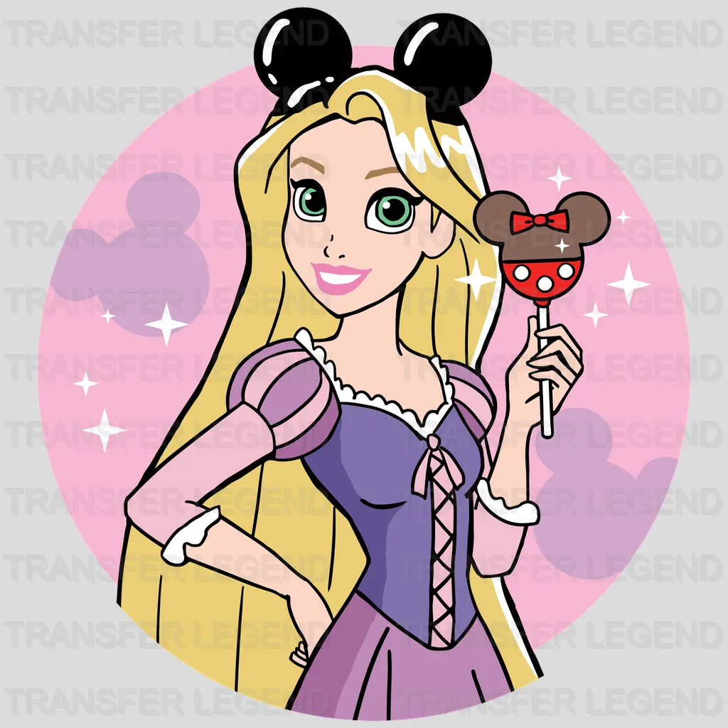 Rapunzel Snacks Micky Ears Design - DTF heat transfer - transferlegend