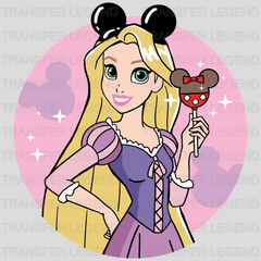 Rapunzel Disney Snacks Mickey Ears Design - DTF heat transfer - transferlegend