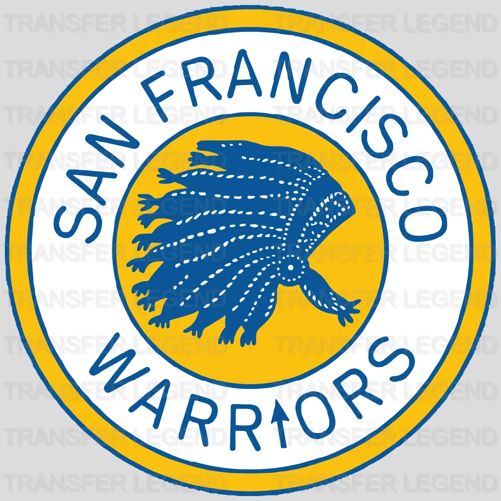 San Francisco Warriors Feather Roundel NBA Design - DTF Heat Transfer