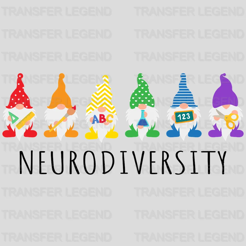 Gnomies Neurodiversity Design - DTF heat transfer - transferlegend