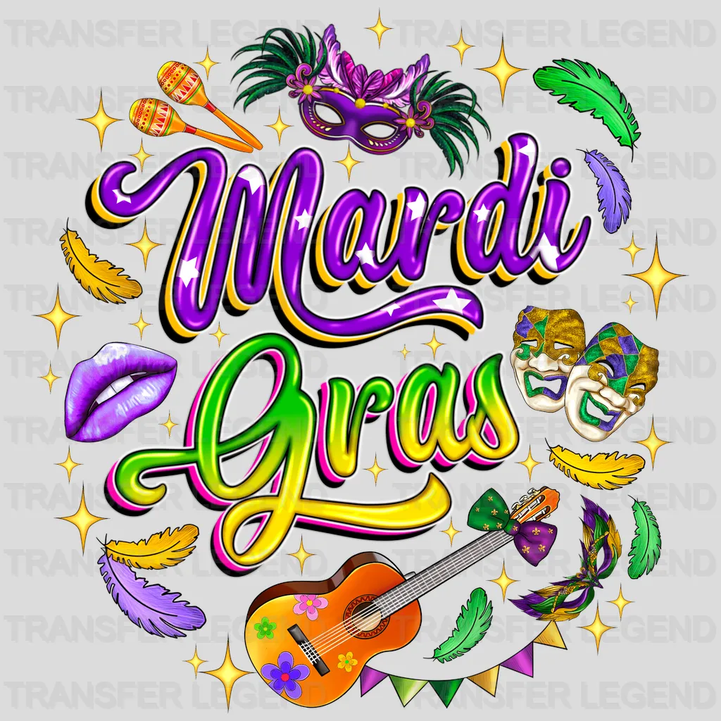 Mardi Gras Design- Mardi Gras DTF heat transfer - transferlegend