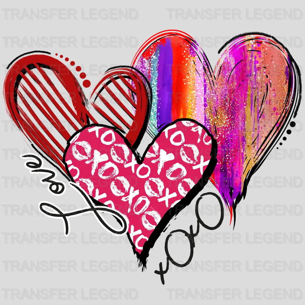 Love Hearts Valentine's Day Design - DTF heat transfer - transferlegend