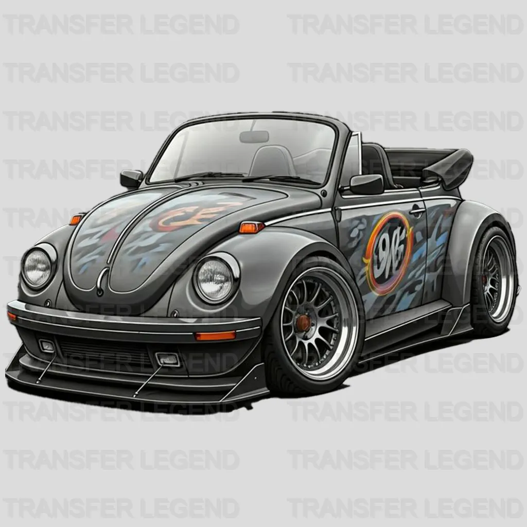 Black Race Car  Disney Designs - DTF Heat Transfers