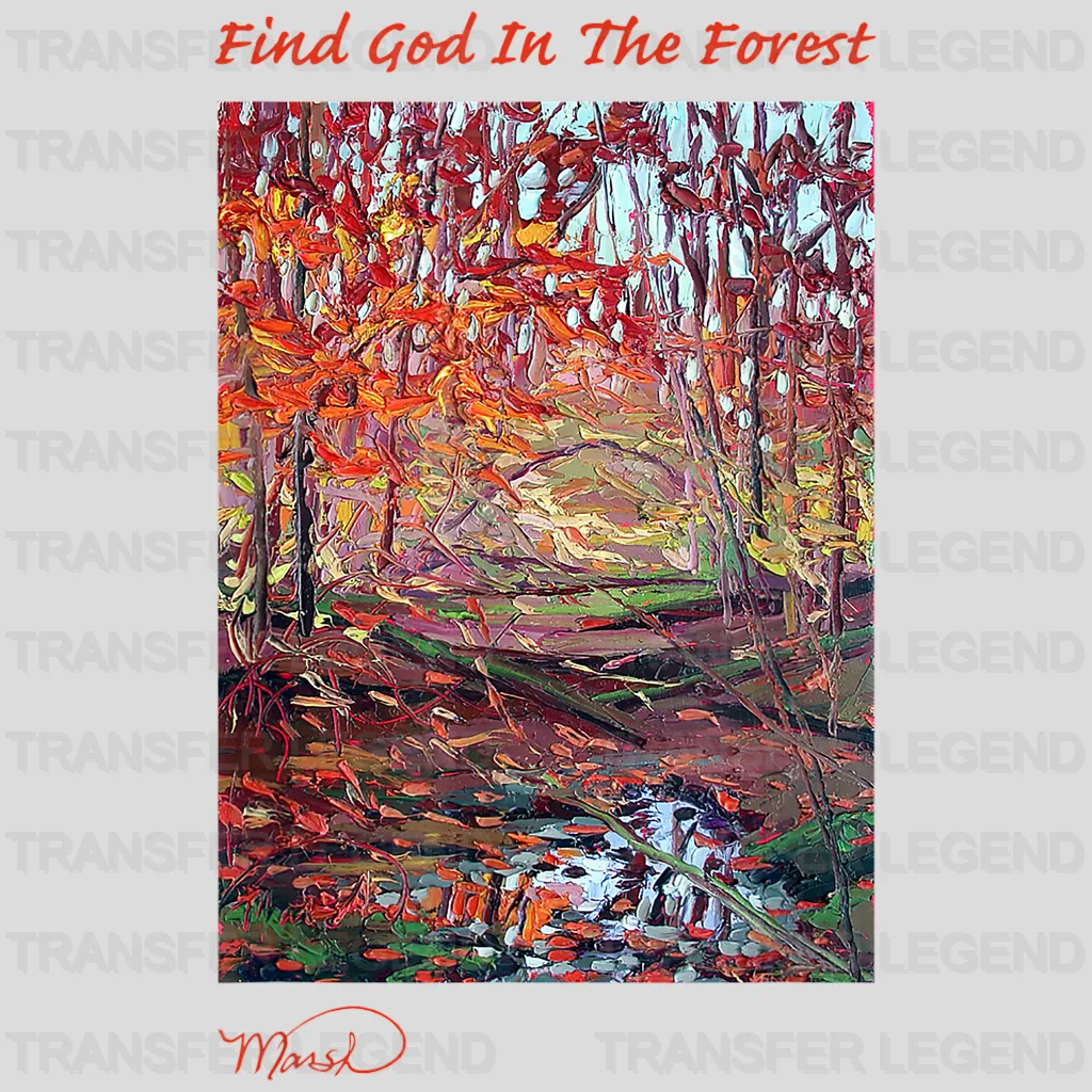 Find God In The Forest Design - DTF heat transfer - transferlegend