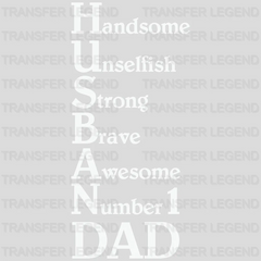 Husband Dad Acrostic Design - DTF heat transfer - transferlegend