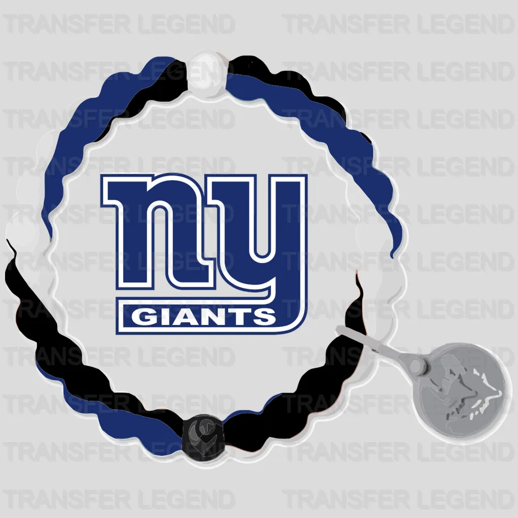 New York Giants large “NY GIANTS” wordmark badge, NFL design - DTF Heat Transfer