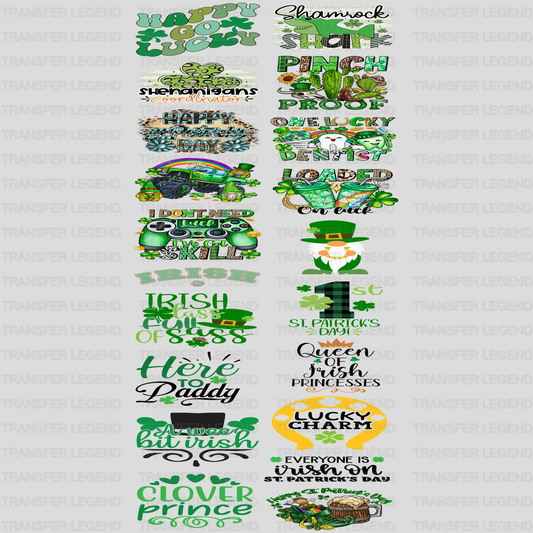 St. Patrick's Day Premade Gang sheet - 20 PCS 10 INCH - transferlegend