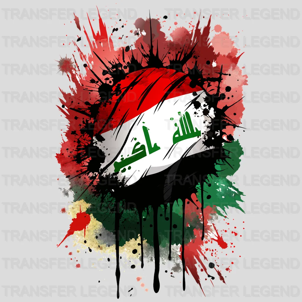 Iraq Flag Design - DTF Heat Transfer - transferlegend