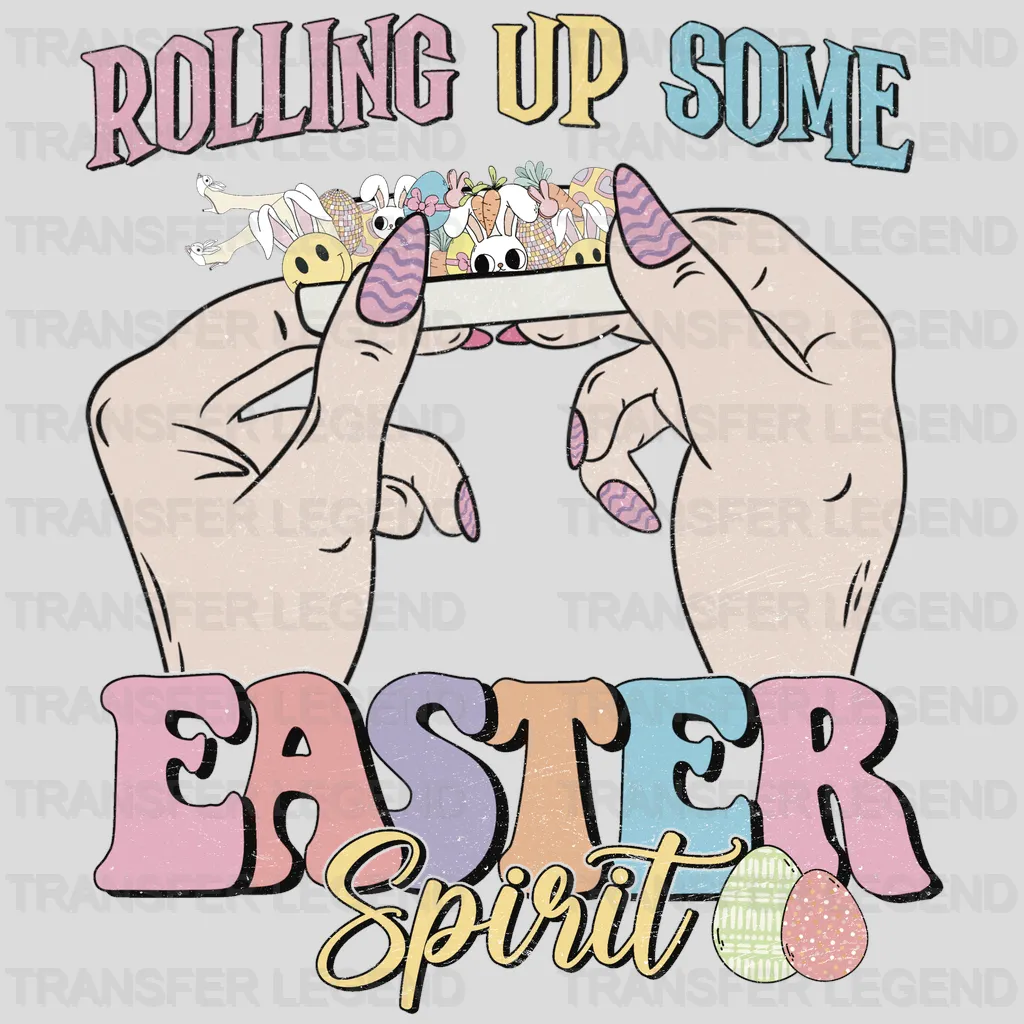 Rolling Up Some Easter Spirit Easter Design - DTF heat transfer - transferlegend