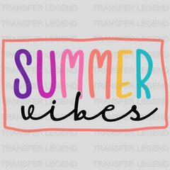 Summer Vibes Colorful Letters - Cool Summer - Vacation Design - DTF heat transfer - transferlegend