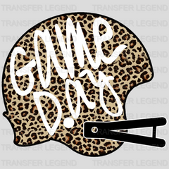 Football Game Day Helmet Leopard DTF Transfer - transferlegend