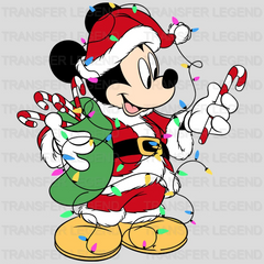 Christmas Disney Santa Costume Mickey And Minnie Design - DTF heat transfer - transferlegend