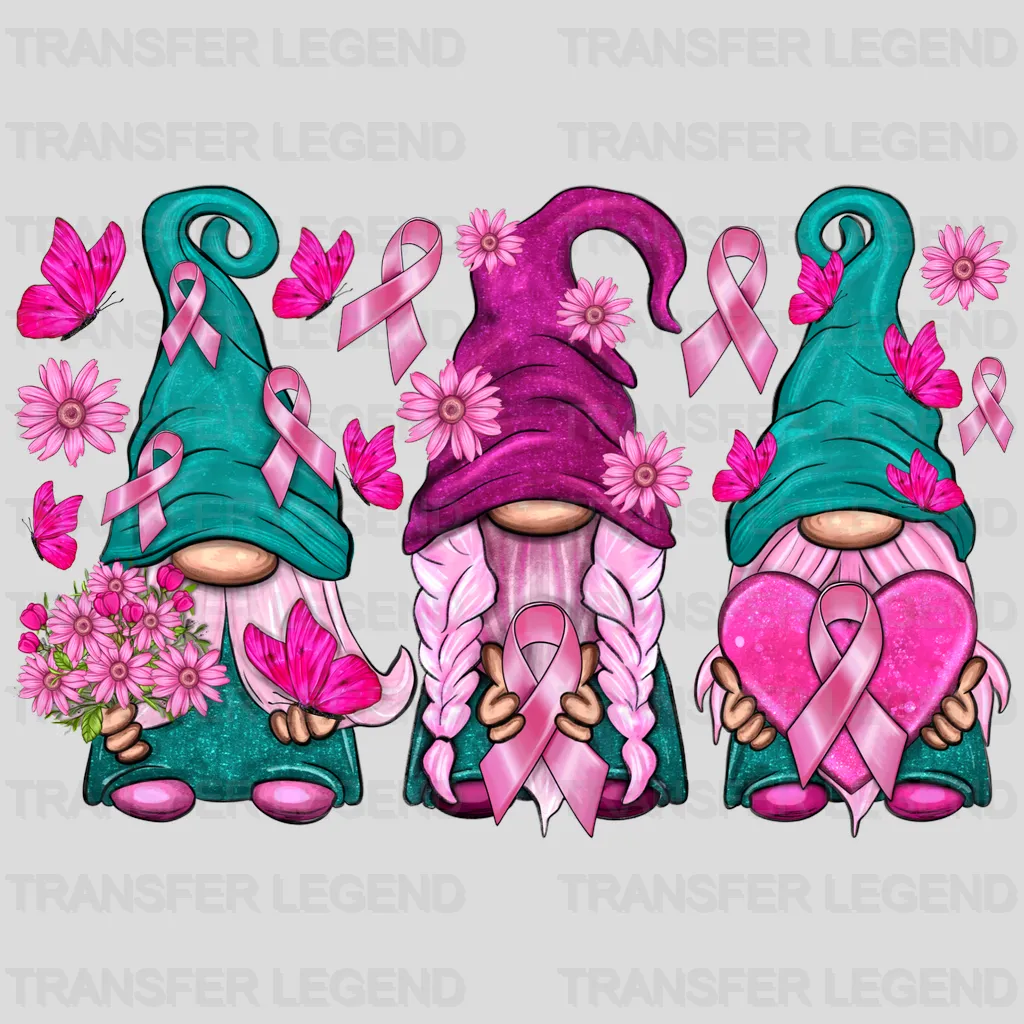 Breast Cancer Gnomies Design - DTF heat transfer - transferlegend