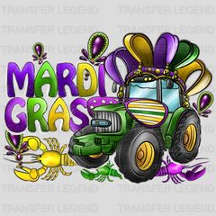 Mardi Gras Tractor Design- DTF heat transfer - transferlegend