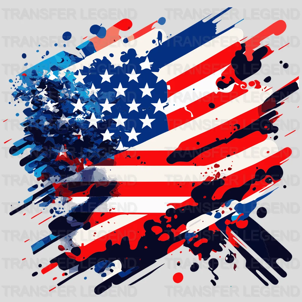 Love The Flag USA Design - DTF Heat Transfers - transferlegend