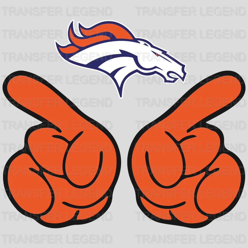 Denver Broncos Lip‑Bite Graphic NFL Design - DTF Heat Transfer
