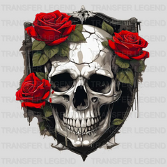 SKULL AND ROSES Design - DTF heat transfer - transferlegend