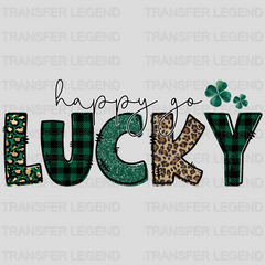 St. Patrick's Day Happy Go Lucky Design - DTF heat transfer - transferlegend