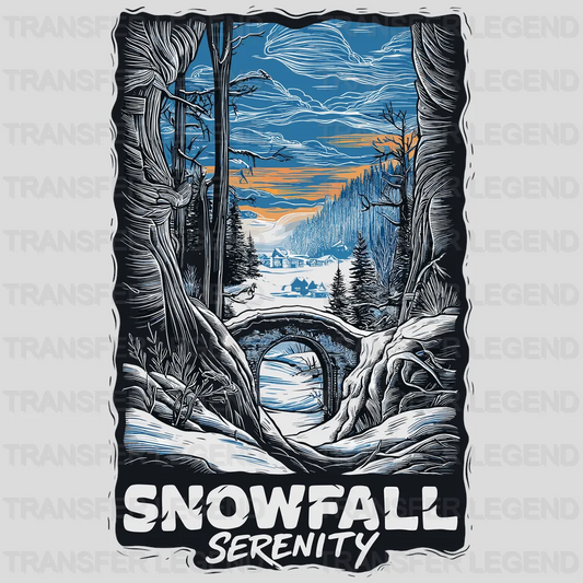 Snowfall Serenity Winter Design - DTF Heat Transfers - transferlegend