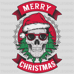 Skull Is Smiling Christmas design - DTF Heat Transfer - transferlegend