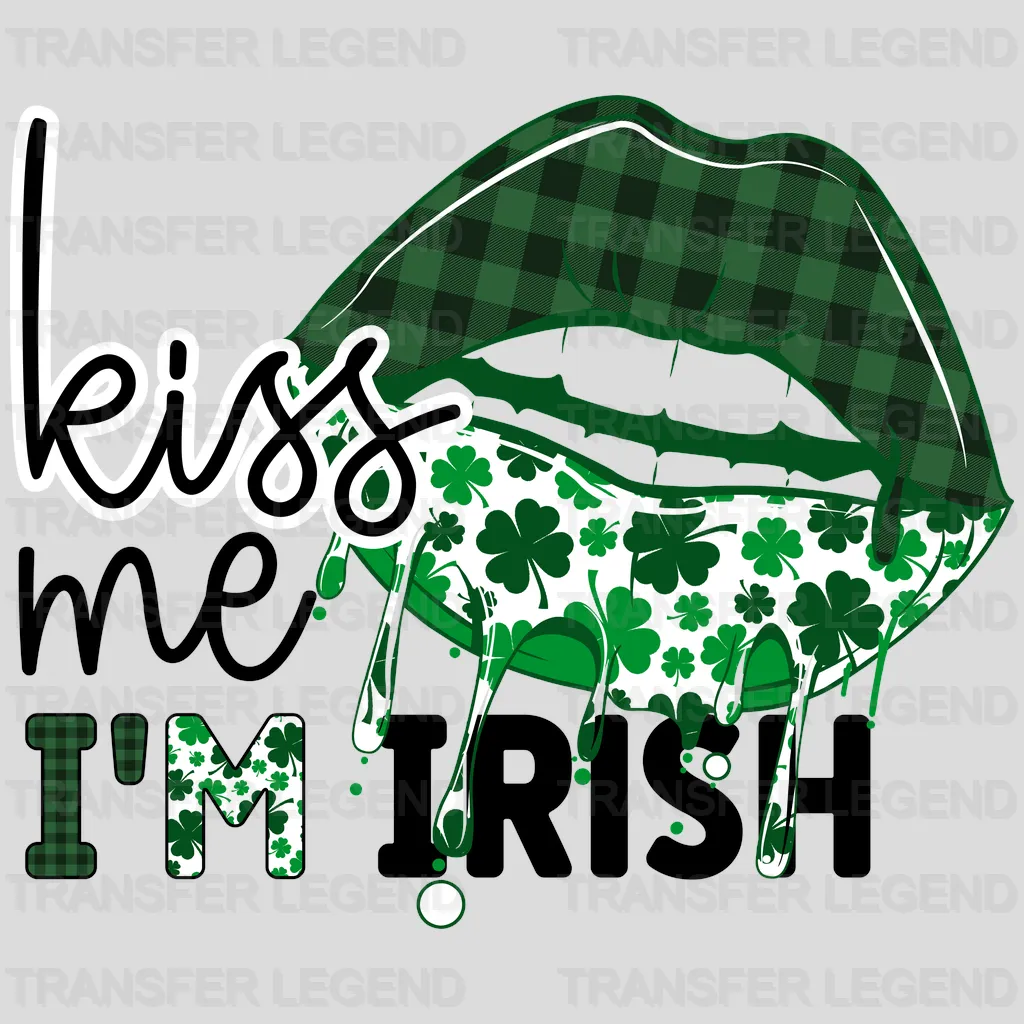 Kiss Me I'm Irish St. Patrick's Day Design - DTF heat transfer - transferlegend