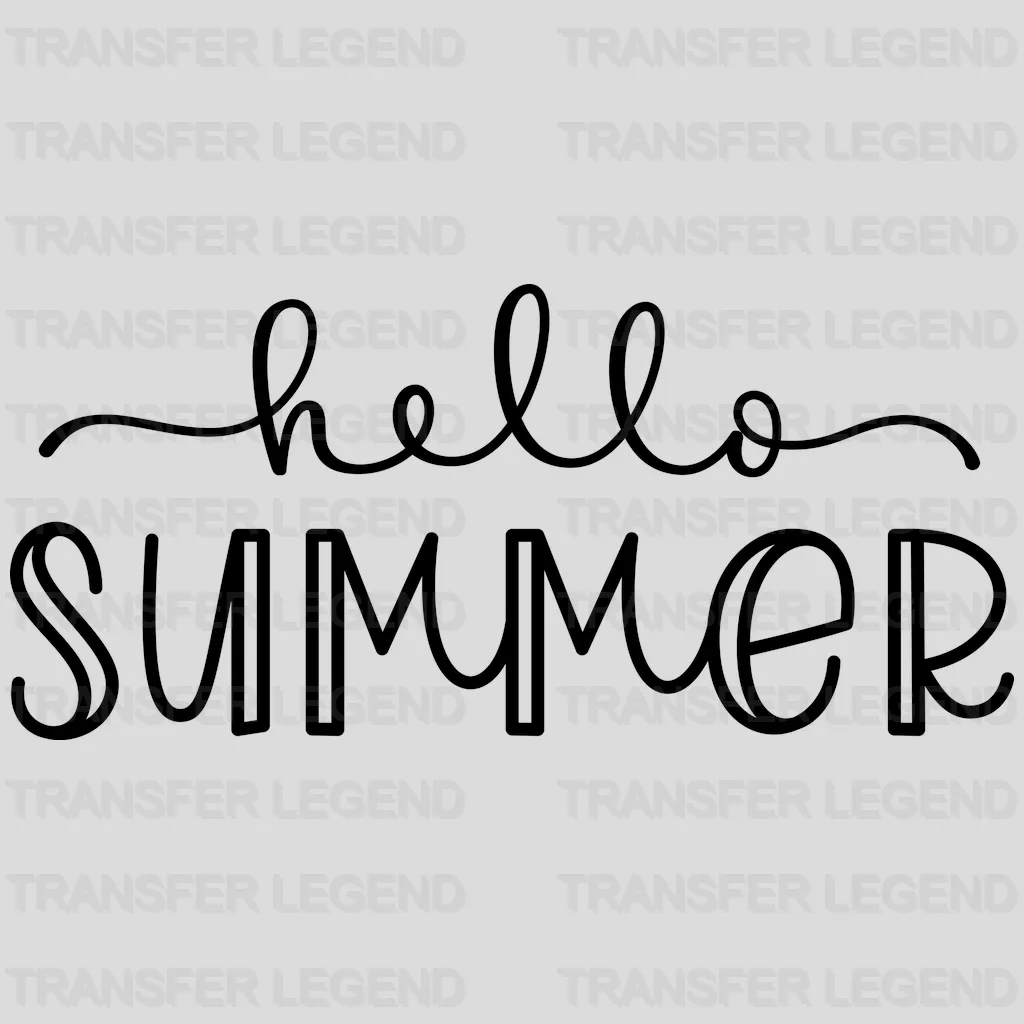 Hello Summer - Vacation Design - DTF heat transfer - transferlegend