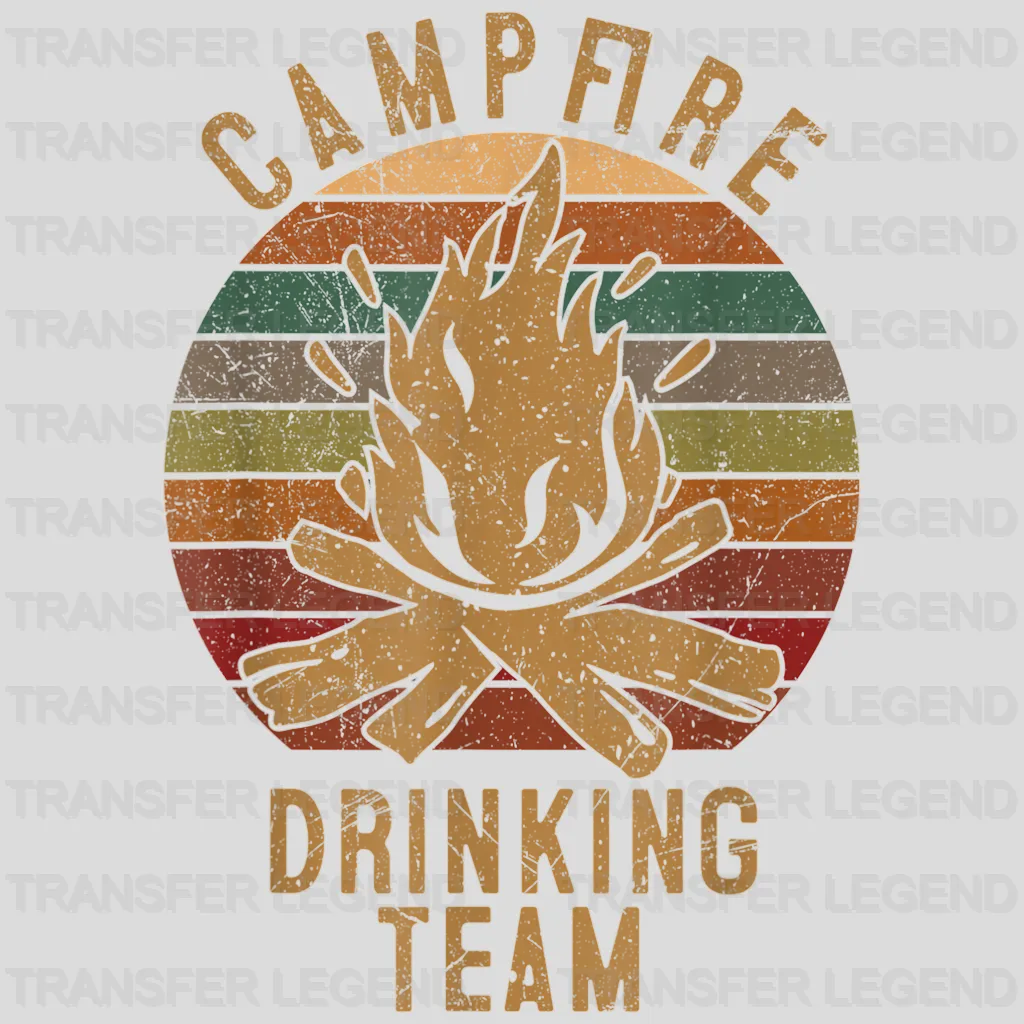 Camp Fire Drinking Team - Camp Lovers Design - DTF heat transfer - transferlegend