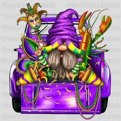 Gnome Truck Mardi Gras Design- Mardi Gras DTF heat transfer - transferlegend