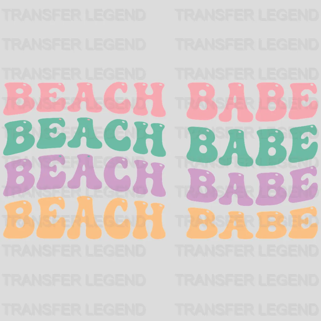 Beach Babe UV DTF Transfer Cup Wrap UV DTF Sticker - transferlegend