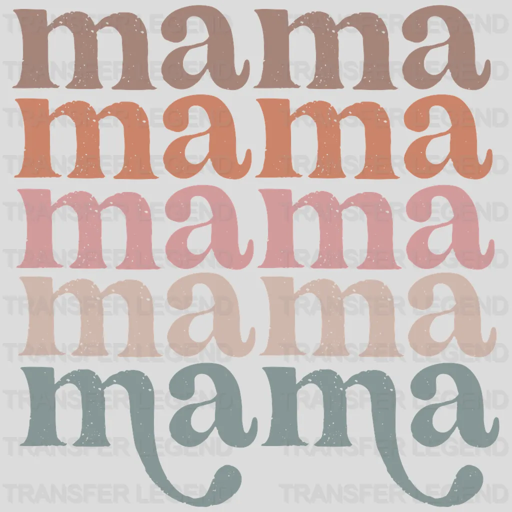 Mama Boho Distressed Stacked - Mothers Day  - Funny Mom - Cool Mom - Design - DTF heat transfer - transferlegend