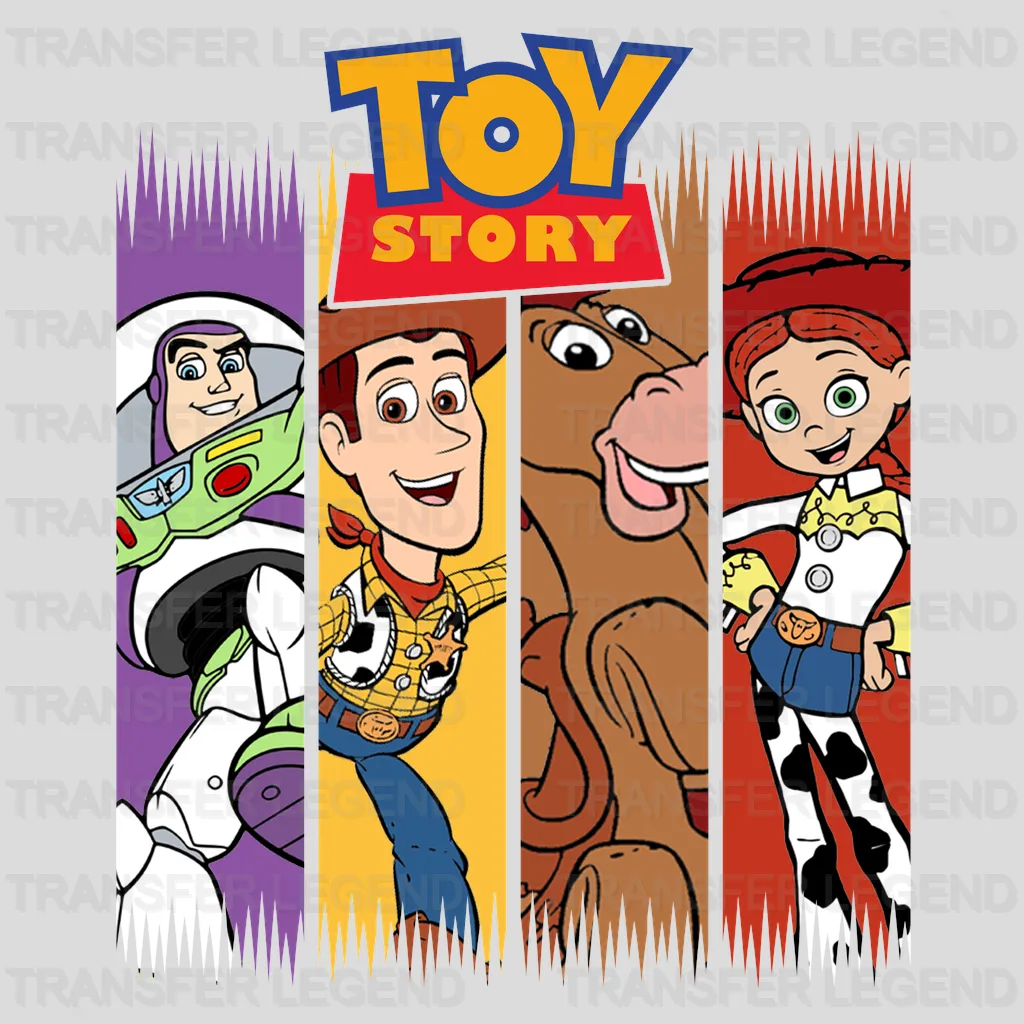 4 Of A Kind Toy Story Disney Designs - DTF Heat Transfers