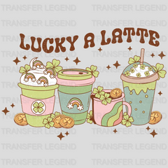 Lucky A Latte St. Patrick's Day Design - DTF heat transfer - transferlegend