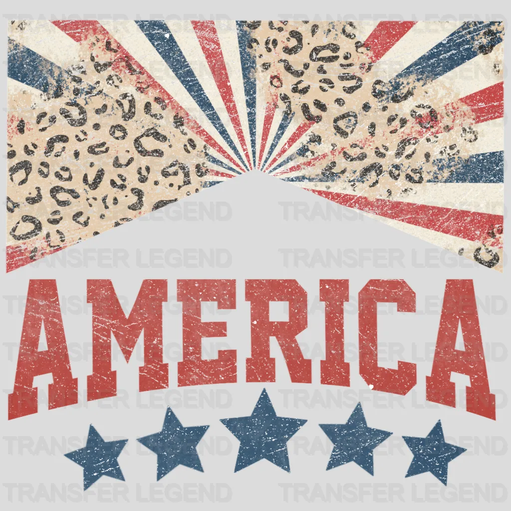 America Vintage Flag DTF Transfer - transferlegend