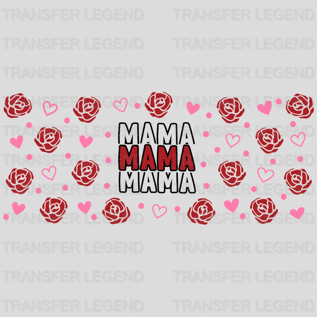 Roses Mama Mother's Day UV DTF Transfer Cup Wrap UV DTF Sticker - transferlegend