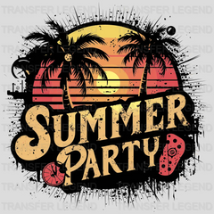 Summer Time Party Design - DTF Heat Transfer - transferlegend