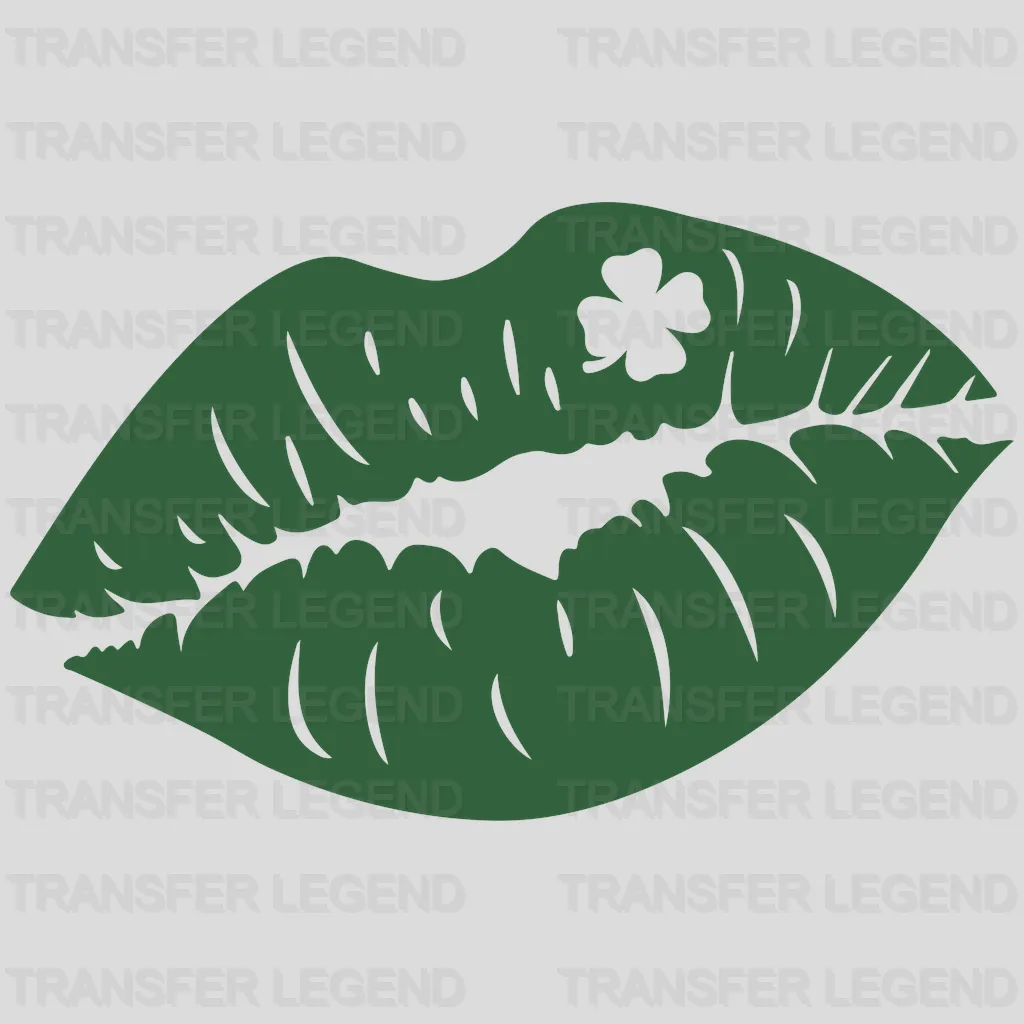 Lips St. Patrick's Day Design - DTF heat transfer - transferlegend