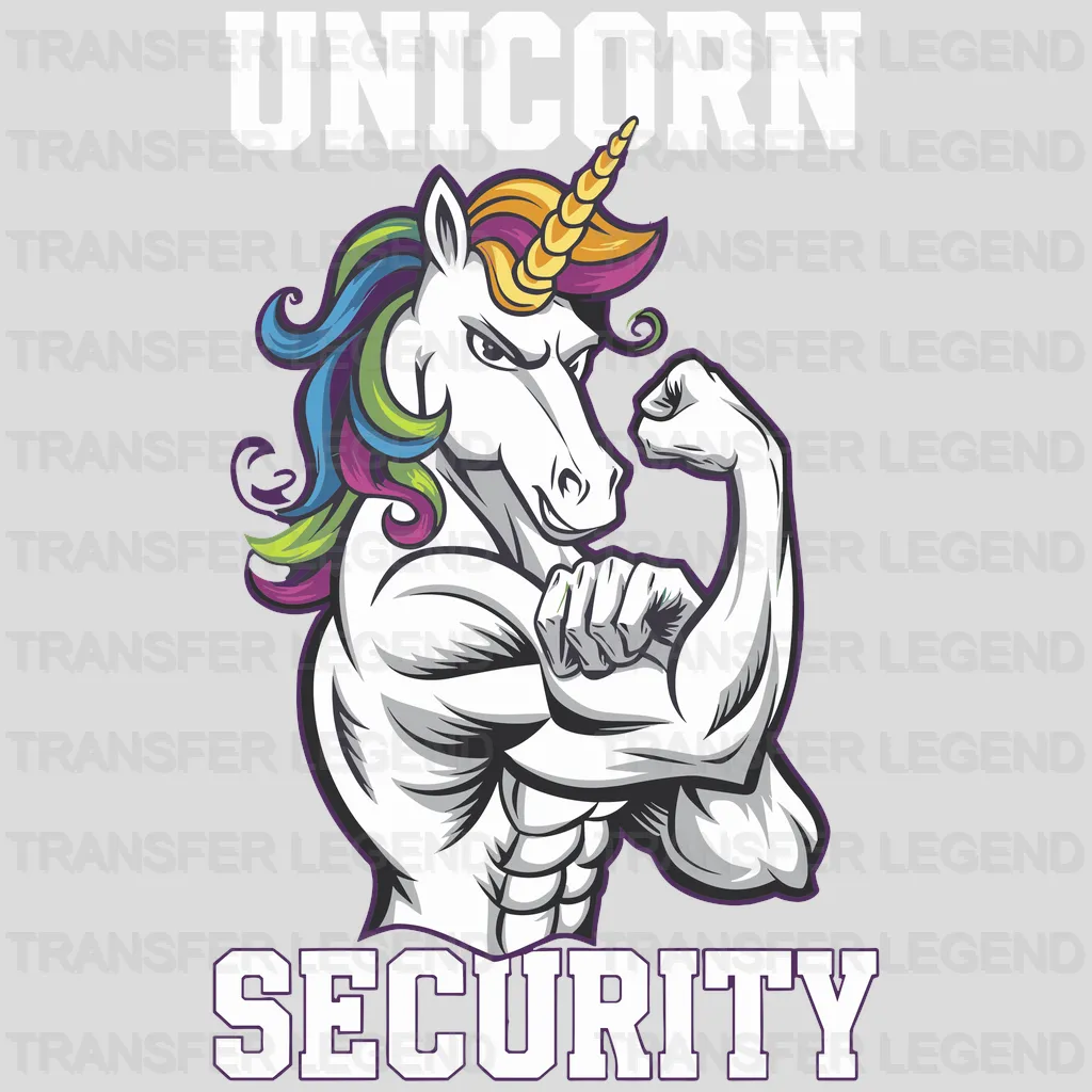 Security Unicorn Design - DTF Heat Transfers - transferlegend
