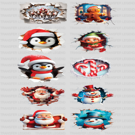 Christmas Premade Gang sheet-22X60-Christmas 3D Designs - transferlegend