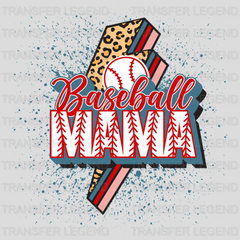 Baseball Mama Lightning Leopard DTF Transfer - transferlegend