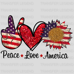 Peace Love America DTF Transfer - transferlegend