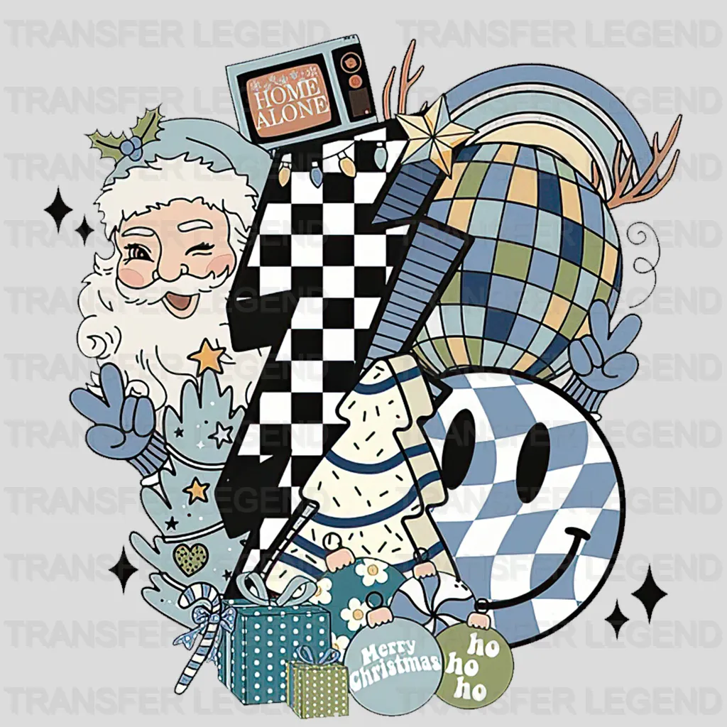 SMILEY SANTA Christmas Design - DTF heat transfer - transferlegend