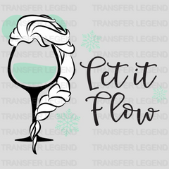 Mickey Ears Wine Glass Let It Flow Ella Design - DTF heat transfer - transferlegend