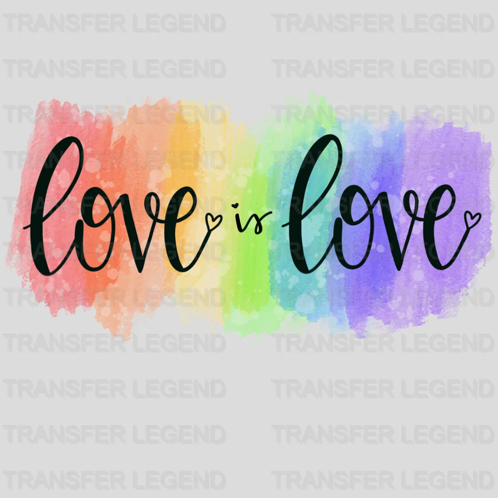 Love is Love Rainbow Pride Design - DTF heat transfer - transferlegend