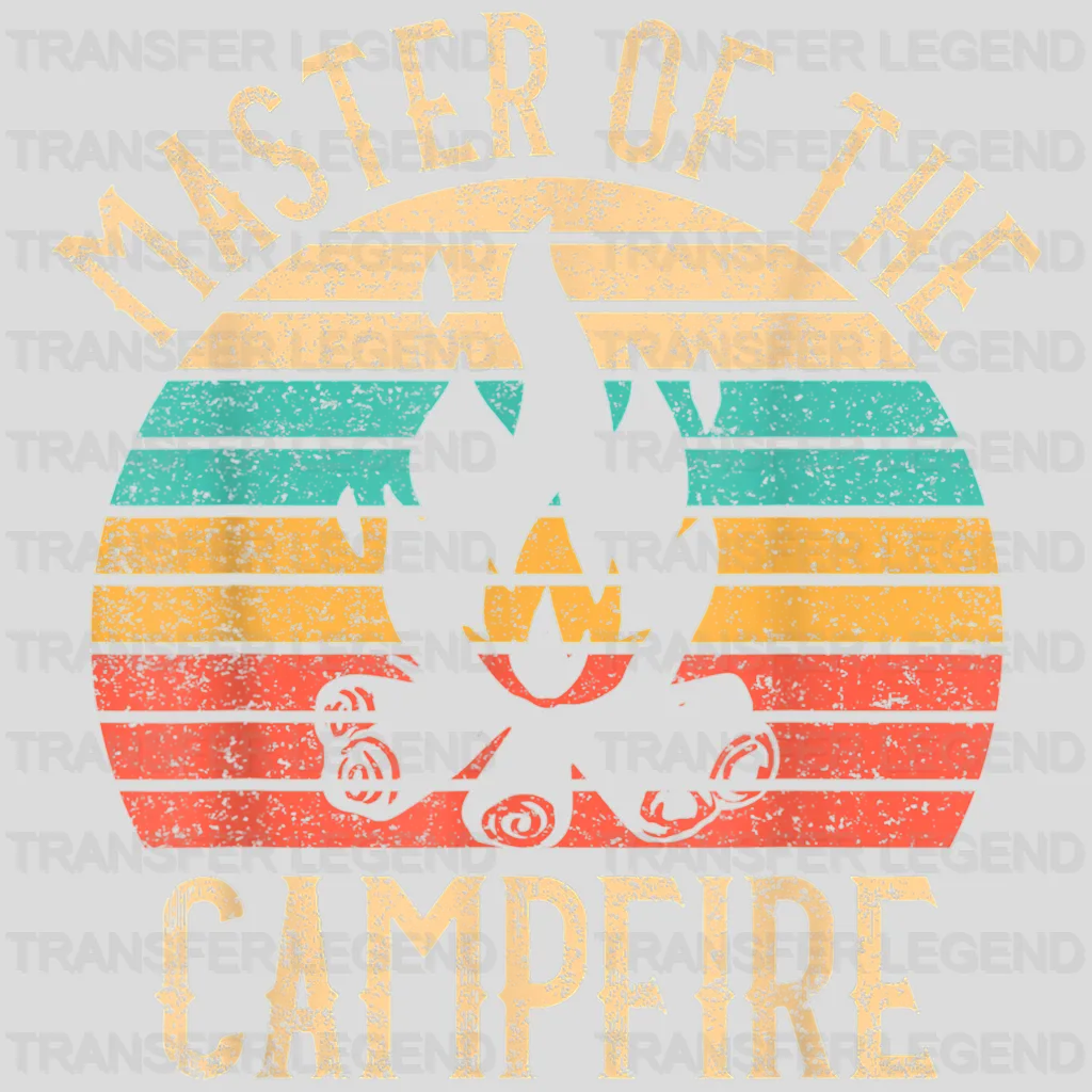 Master Of The Campfire - Vintage Camping Design - DTF heat transfer - transferlegend