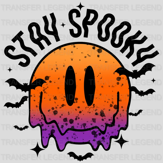 Halloween Stay Spookey Smiley Face Design - DTF heat transfer - transferlegend